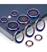 Rayorcon Camera Lens Protector for Samsung Galaxy S23 Ultra, Aluminum Alloy Ring Tempered Glass L...