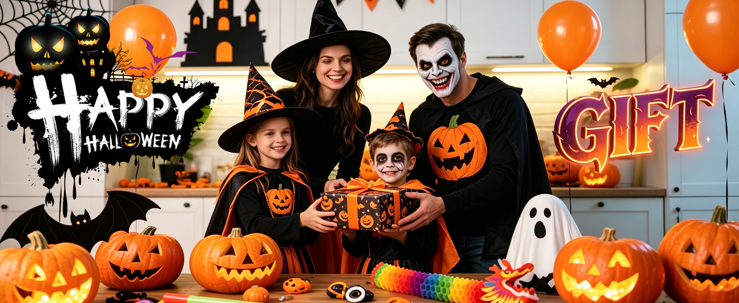 FUKKUDA electric lighter for Happy Halloween family party gift with pumpkins