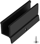 PalpitateC Black Sliding Shower Door Bottom Guide with Screw fits for Sliding Shower Doors, 1/2" ...