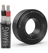 18 Gauge 2 Conductor Shielded Wire 50FT, UL2464 18 AWG CNC 2 Wire Cable Tinned Copper Stranded 18...