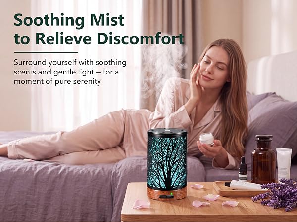 Essential Oil Diffuser - 150ML Metal Aromatherapy Diffuser for Essential Oils with 7 Colors
