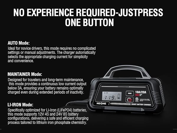 10A/20A Smart Battery Charger & Maintainer