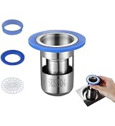 QruiLanTu Odor Proof Floor Drain,Shower Floor Drain Backflow Preventer,304Stainless Steel Drain F...