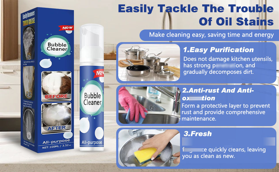 All-purpose Rinse-free Cleaning Spray, Stubborn Grease & Grime Remover