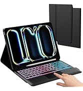 SNOODU for iPad Pro 13 inch (M4) 2024 Trackpad Keyboard Case: 3 Zone 7 Colors Backlit Detachable ...