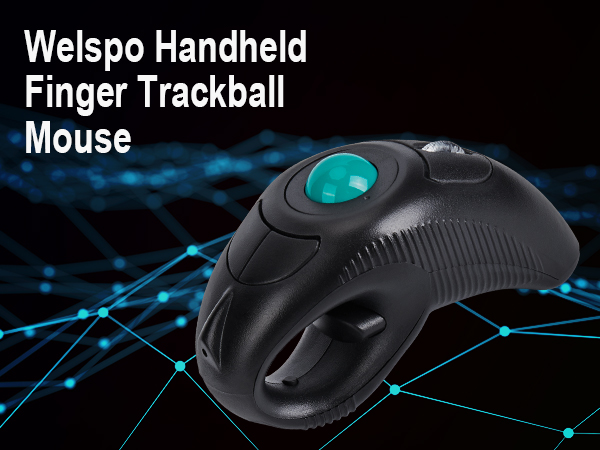 Wireless USB Handheld Finger Trackball Mouse