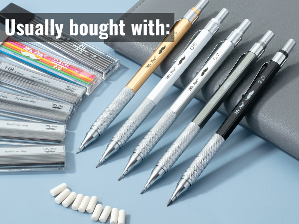Mr. Pen- Metal Mechanical Pencil Set with Leads and Eraser Refills