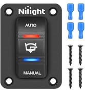 Nilight Auto Manual Rocker Switch Bilge Pump Switch Panel with LED 4 Pin On Off ON SPDT switches ...