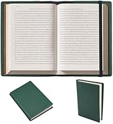 CRASPIRE A5 Leather Notebook Cover with Card Slots Waterproof Book Sleeve Green PU Envelope Folde...
