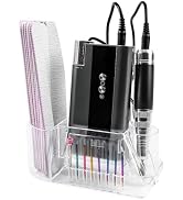 BQAN Acrylic Nail Drill Bit Holder Stand 8 Hole for Manicure Tools | Nail Drill Organizer | Clear...