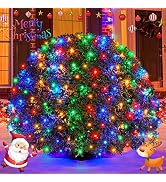 JMEXSUSS 360 LED 12ft x 5ft Christmas Net Lights Outdoor, Connectable Bush Christmas Lights with ...