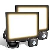 SKYWORLD 2 Pcs Motion Sensor Led Flood Lights Outdoor, 50W 5000LM Super Bright Spot Security Ligh...