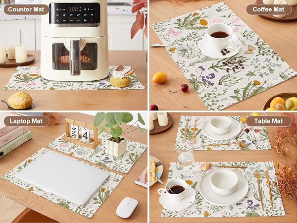 multiple uses - linen fabric placemats