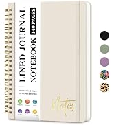 ZOTIA Lined Spiral Journal Notebook for Women, A5 College Ruled Journals for Writing, Hardcover N...