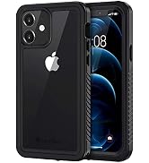 Lanhiem iPhone 12 Case, Waterproof Dustproof Shockproof Case with Built-in Screen Protector [Not ...