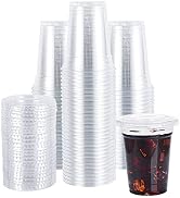 Lullaby 200 Pack 12oz Clear Plastic Cups with Lids, Disposable To Go Cups for Daily Use, Party an...
