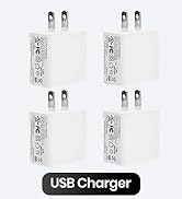 Oxzeewee 4PCS UL 5V 2A USB Wall Charger AC DC Adapter Universal Portable Travel USB Wall Plug for...
