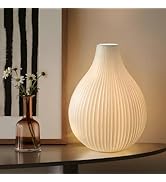 RONDURE 11.0" Modern Ceramic Table Lamp, Fully Dimmable Modern Bedside Lamps for Bedroom, Living ...