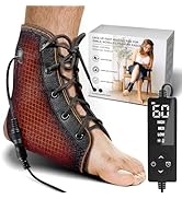 sticro Ankle Heating Pad with Lace up for Sprained Ankle & Achilles Tendonitis Recovery, Auto-Off...