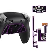 eXtremeRate RISE4 Plus MAX Back Paddles Kit with Clicky Trigger Stops & Rubberized Grip for PS5 C...