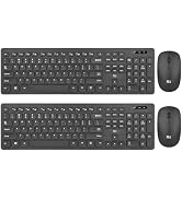 Wireless Keyboard and Mouse Combo - Rii Standard Office PC Keyboard and Optical Wireless Mice (Bl...