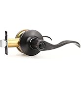 GOBEKOR 1 Pack Privacy Door Handles Interior Oil Rubbed Bronze Door Handles for Bedroom Bathroom ...