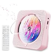 CD Player Portable Bluetooth 5.1 Desktop CD Player with HiFi Sound Speakers,Remote Control,Dust C...