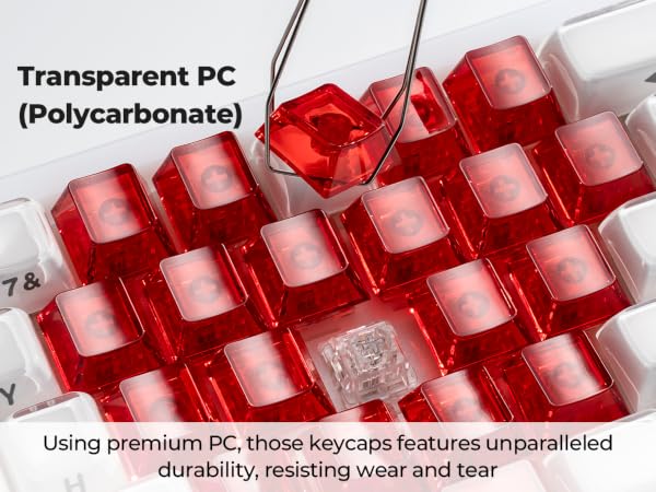 transparent keycaps