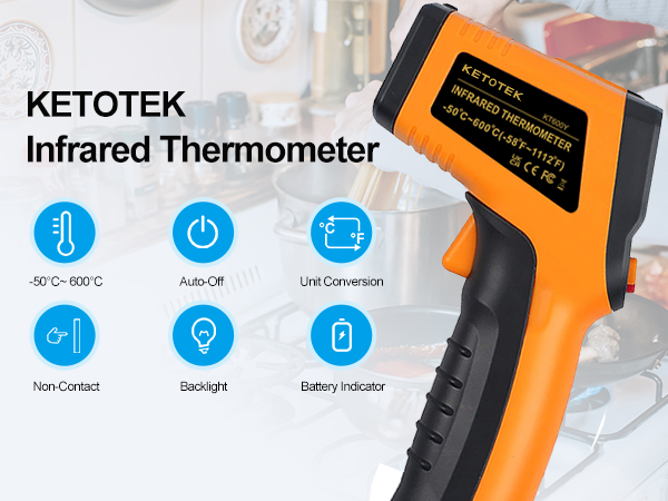 Infrared Thermometer Gun -58°F to 1112 °F