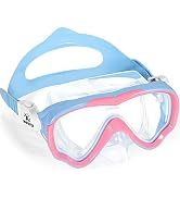 Keary Kids Swim Goggles with Nose Cover Swimming Mask for Kids Youth 5-15, Anti-Fog Kids Pool Wat...