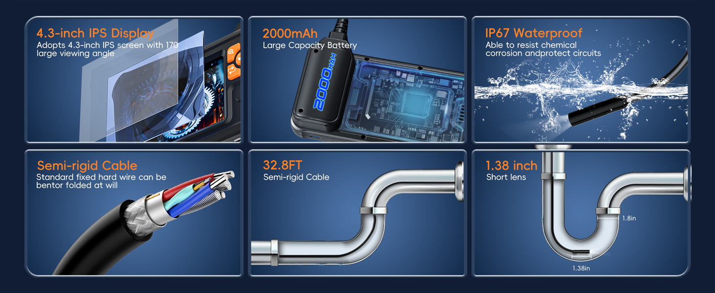 borescope camera with light