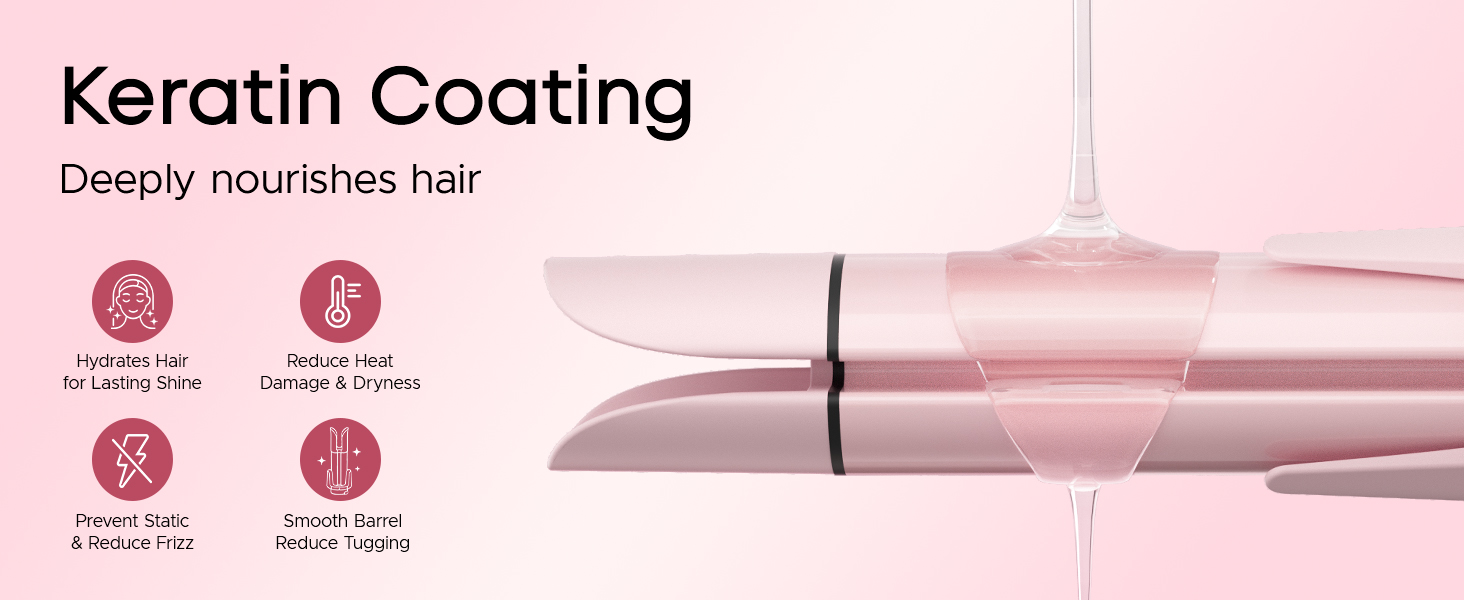 Close-up of an automatic curling iron