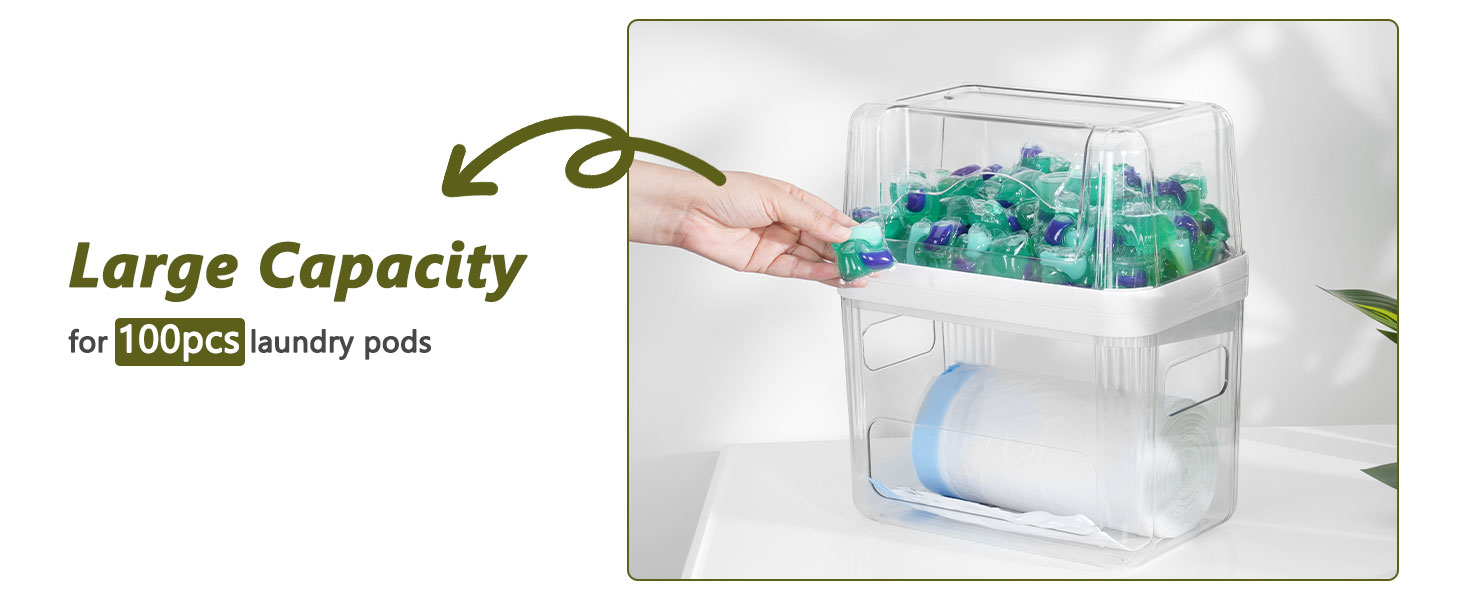 trash bag dispenser laundry pods container