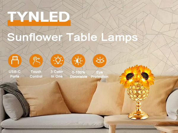 Sunflower Lamp Touch Table Lamp