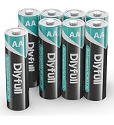 DLYPOW Rechargeable AA Batteries, 2800mAh True High Capacity AA Rechargeable Batteries with Low S...