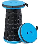 VECELO Telescoping Folding Stool, Upgraded Portable Collapsible Retractable Stool with Load Capac...