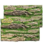 PINVNBY Cork Terrarium Background,Reptile Bark Backdrop Wall Decor and Artificial Moss for Gecko,...