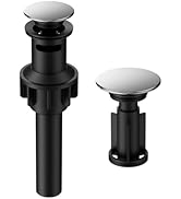 Bathroom Sink Drain with Overflow, Hurran Universal Bathroom Sink Stopper for Bathroom Vanity Ves...
