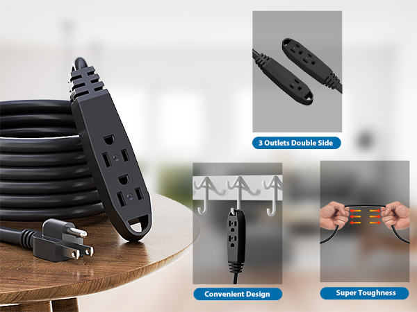 3 Outlet Extension Cord