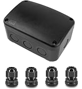 Weatherproof Junction Box,Nineleaf IP66 Waterproof Electrical Project Boxes PVC/ABS Plastic Enclo...