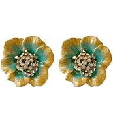 Pasiir Unique Flower Metal Cabinet Knobs, Set of 2, Hand-Painted Drawer Pulls with Mounting Screw...