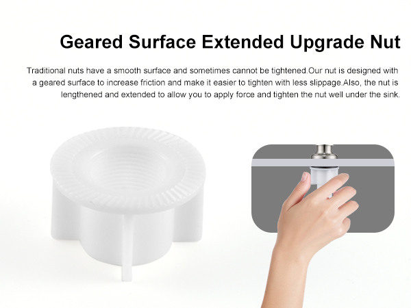 Geared Surface Extended Nut