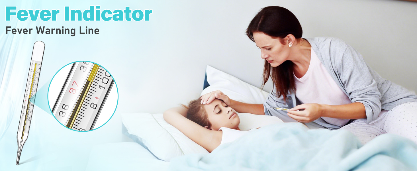 Glass Oral Temperature for Adults Fever