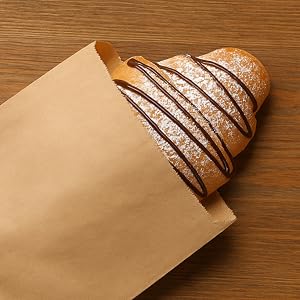 Kraft Paper Bags - Brown Paper Bags for Lunch - Grocery Deli Paper Bags - Paper Sandwich Bags