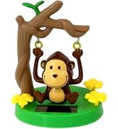 Cute Solar Powered Dancing Monkey Toys - Kawaii Solar Monkey Swinging Animated Bobble Dancer Sola...