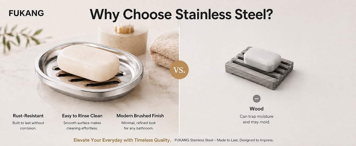 stainless steel metal soap dish for bathroom