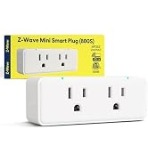 Minoston 800 Series Zwave Dual Plug, Z-Wave Mini Smart Plug Compatible with SmartThings (MP26Z)