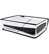 PlayVital Horizontal Dust Cover for ps5 Slim Disc Edition(The New Smaller Design), Transparent Du...