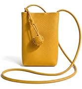 Hyfant Genuine Top Grain Cowhide Leather Crossbody Phone Bag for Women Compact Cell Phone Purse M...