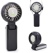 WIXBOSHU Portable Handheld Fan Foldable Personal Fans, 5 Gear Wind, 4000mAh Rechargeable Battery ...